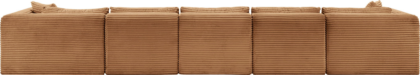 Shaggy - Fabric 6 Piece Modular Sectional With Chaise And Ottoman