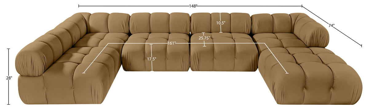 Orin - 6 Piece Modular Sectional (3 Modular Chairs, 2 Corner Chairs & Ottoman)