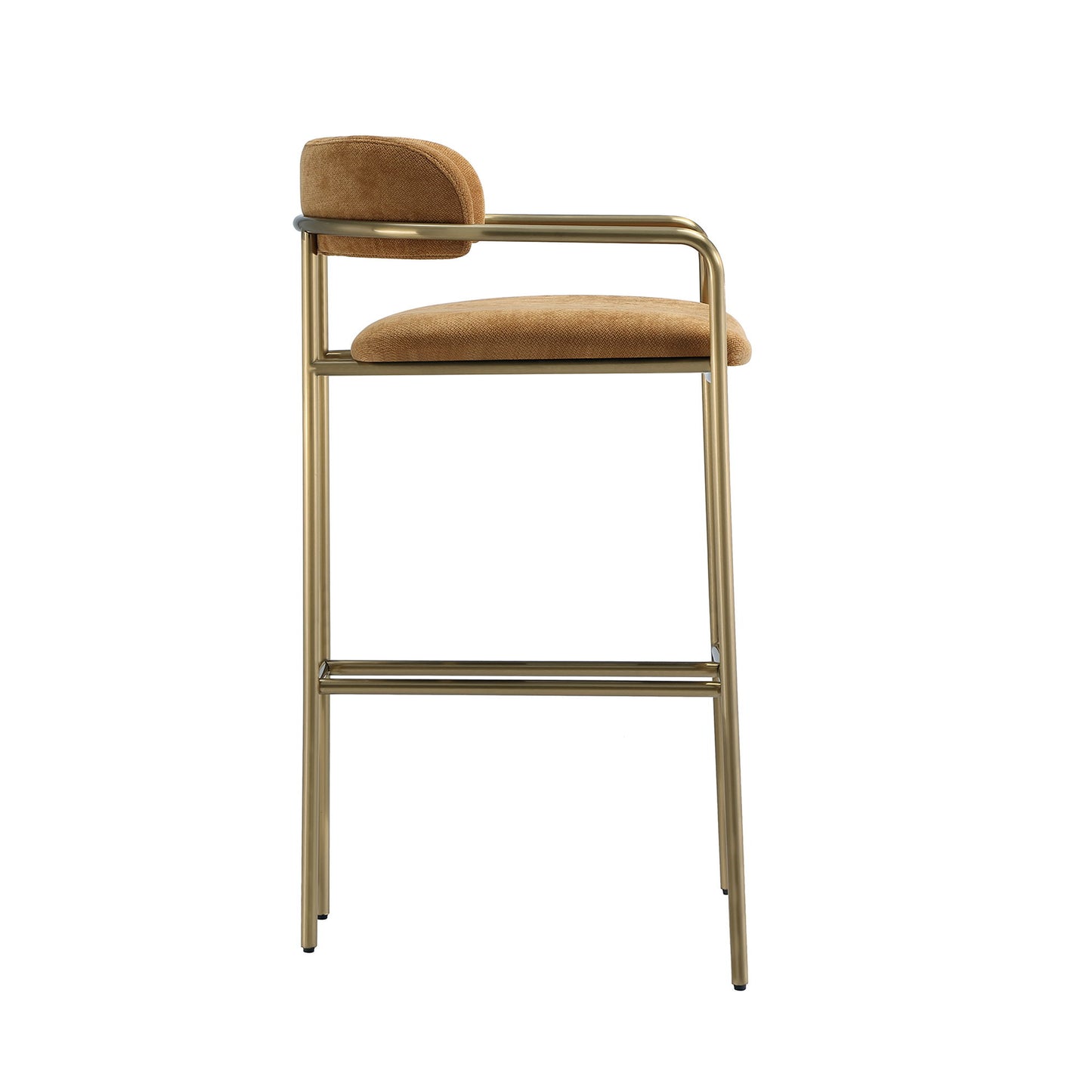 Manhattan Serene - Metal Upholstered Barstool
