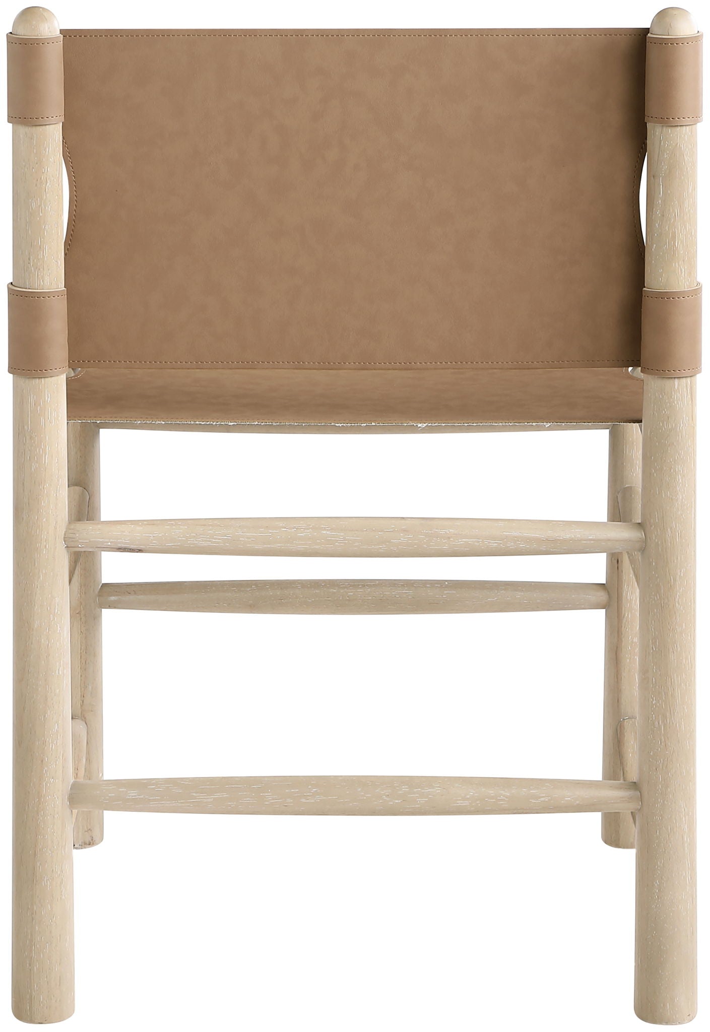 Santos - Vegan Leather Upholstered Dining Chair With Stained Natural Base (Set of 2)