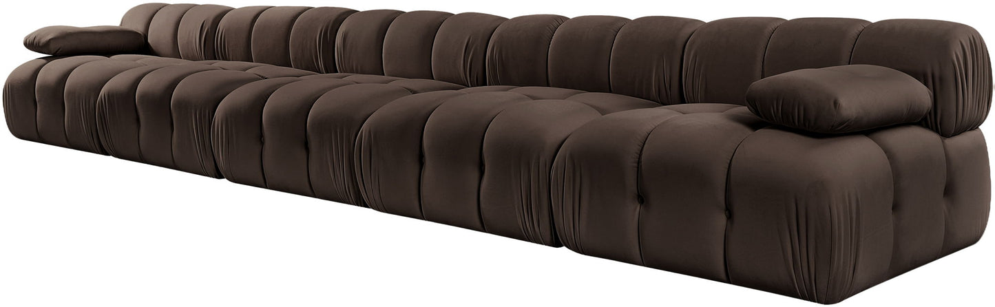 Orin - Velvet 5 Piece Modular Armless Sofa