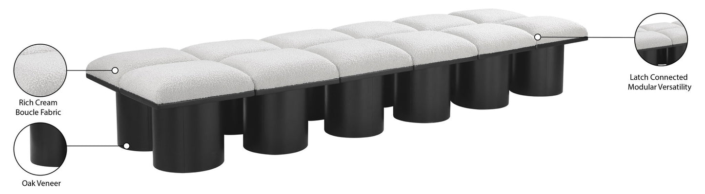 Pavilion - 12 Piece Modular Bench With Black Base