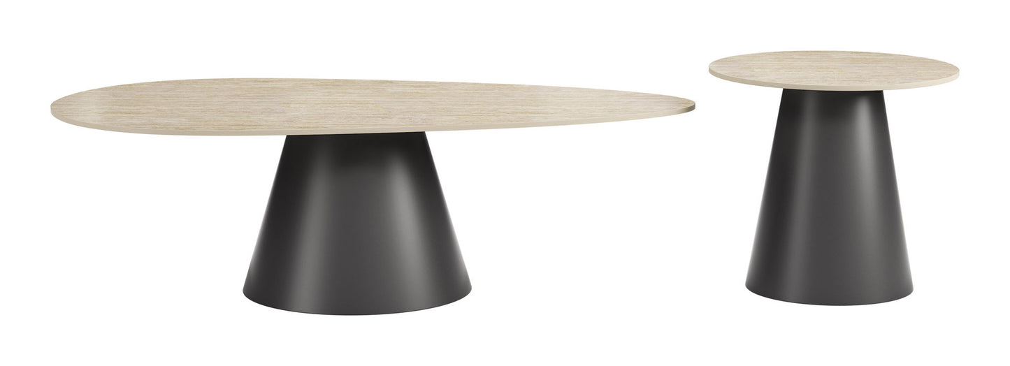 Reyes - Coffee Table Set - Natural / Black