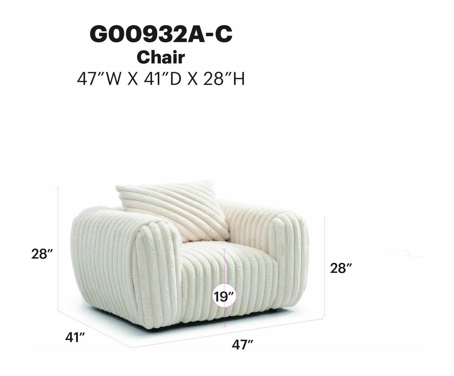 Cancun - Chair - Ivory