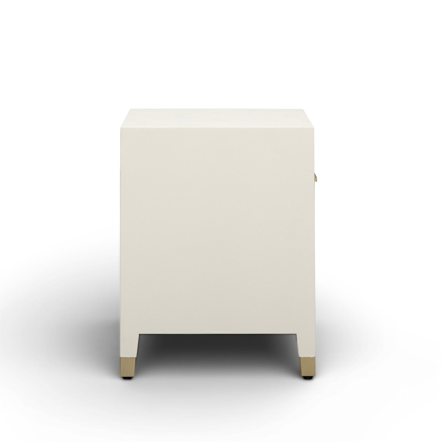Dani - Faux Shagreen Nightstand With Drawer - Cream