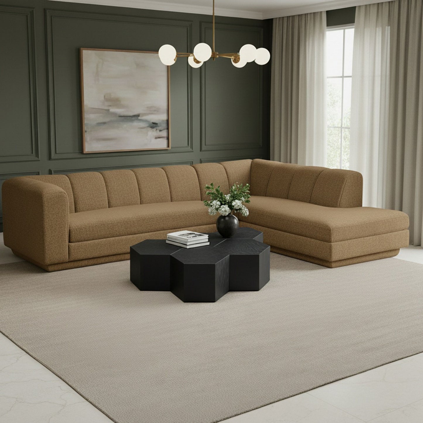 Modari - Sectional - Brown