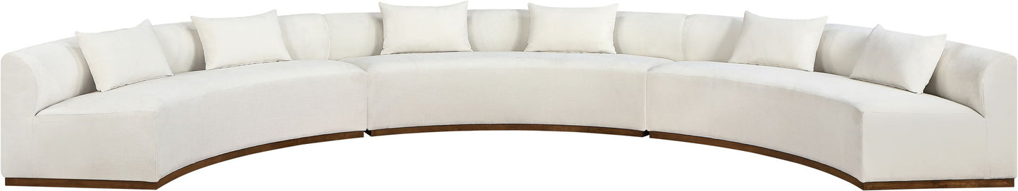 Avanti - Chenille Fabric Upholstered 3 Piece Modular Sectional