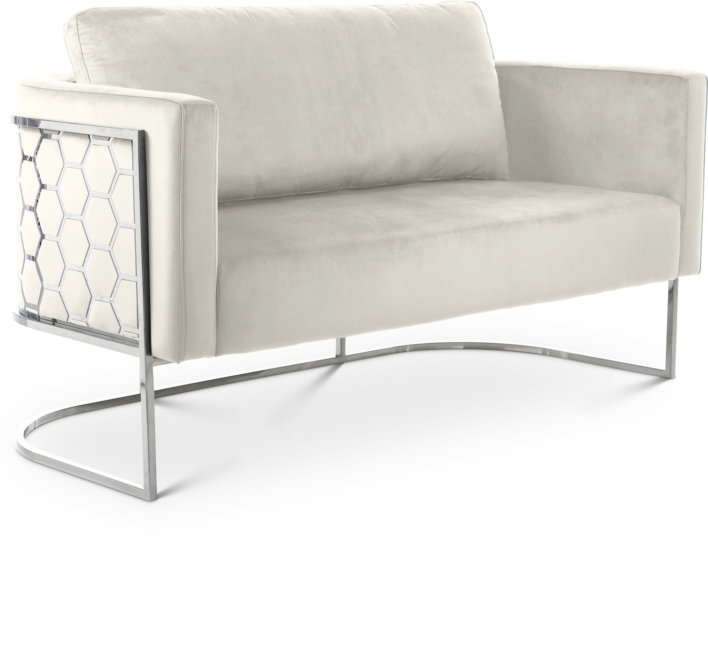 Casa - Loveseat with Chrome Legs