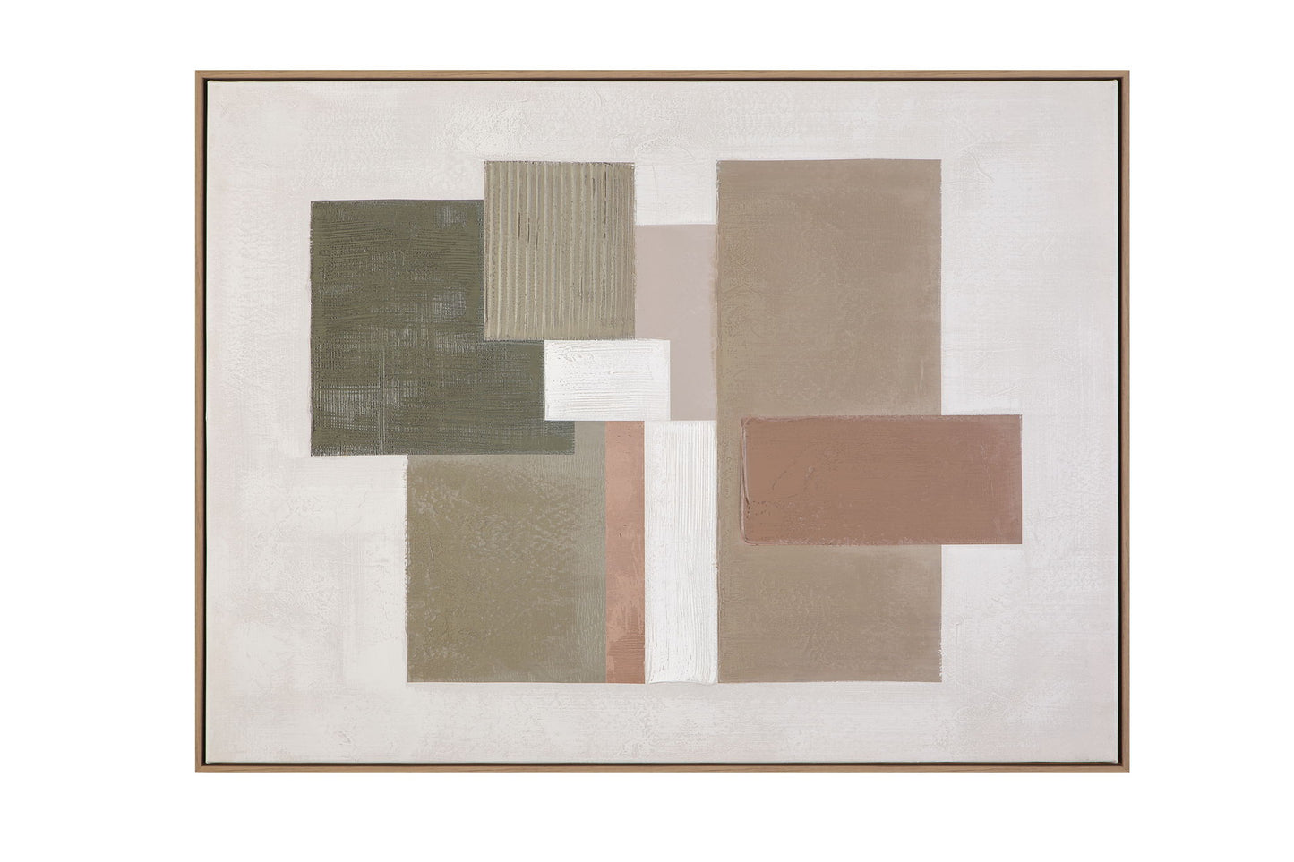Verdant Structure Framed Canvas - Brown