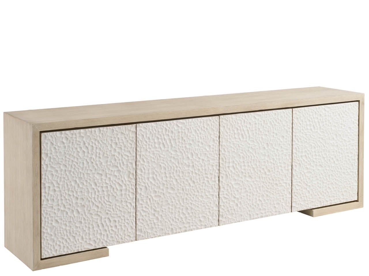 Modern - Aurora Credenza - White / Light Brown