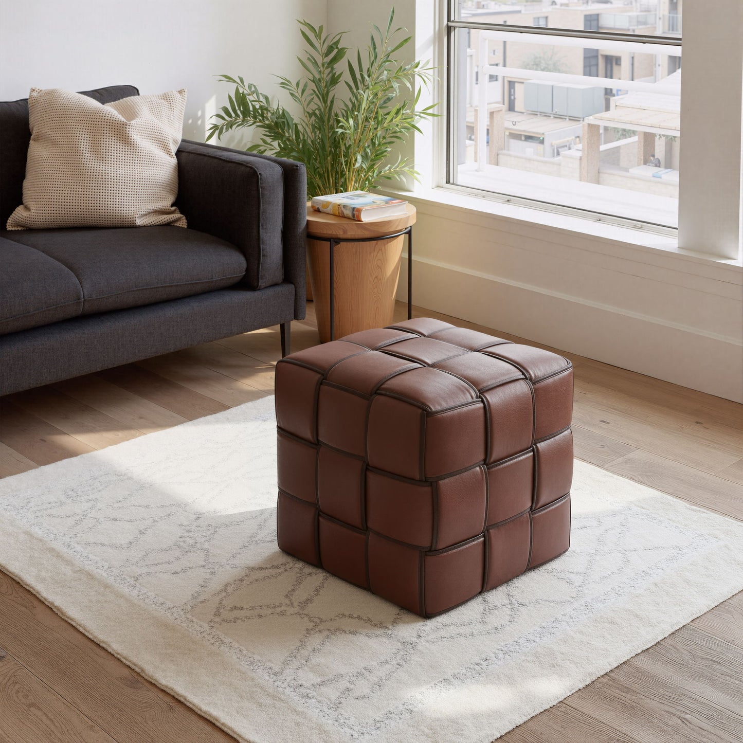 Zare - Ottoman - Brown