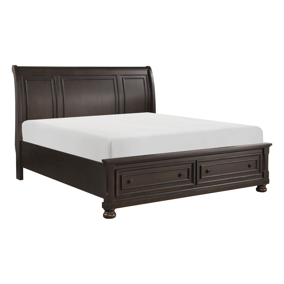 Begonia Eastern King Platform Bed with Footboard Storage
