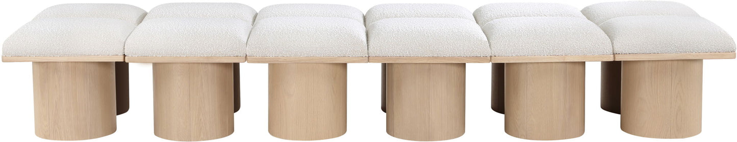 Pavilion - 12 Piece Modular Bench With Natural Base