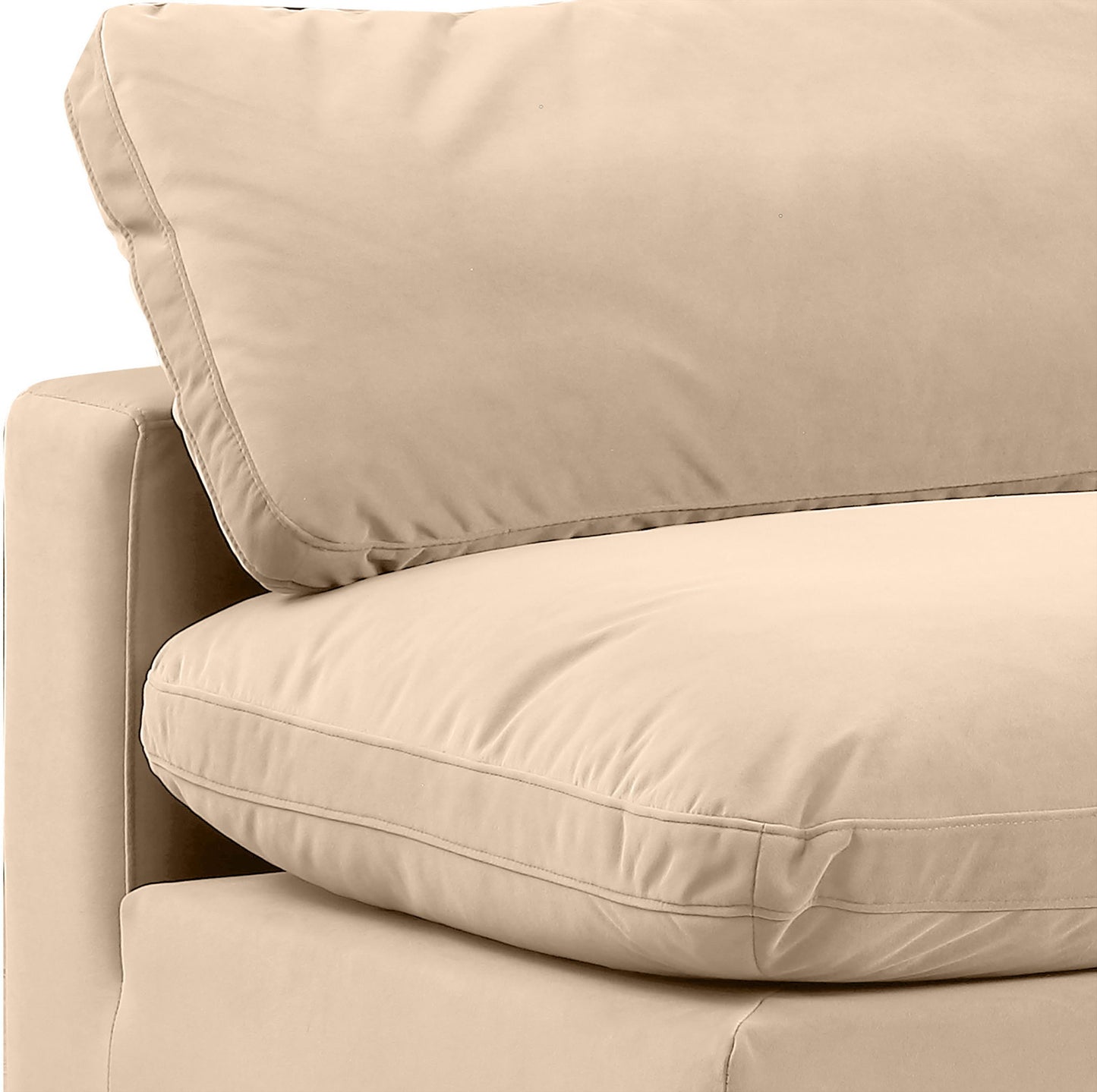 Comfy - Velvet Modular Armless Sofa 3 Seats