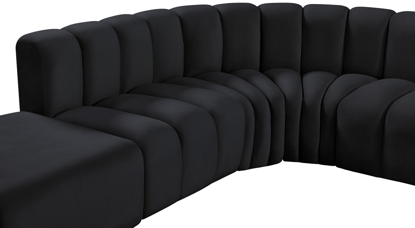 Arc - Velvet 7 Piece Corner Modular Sofa