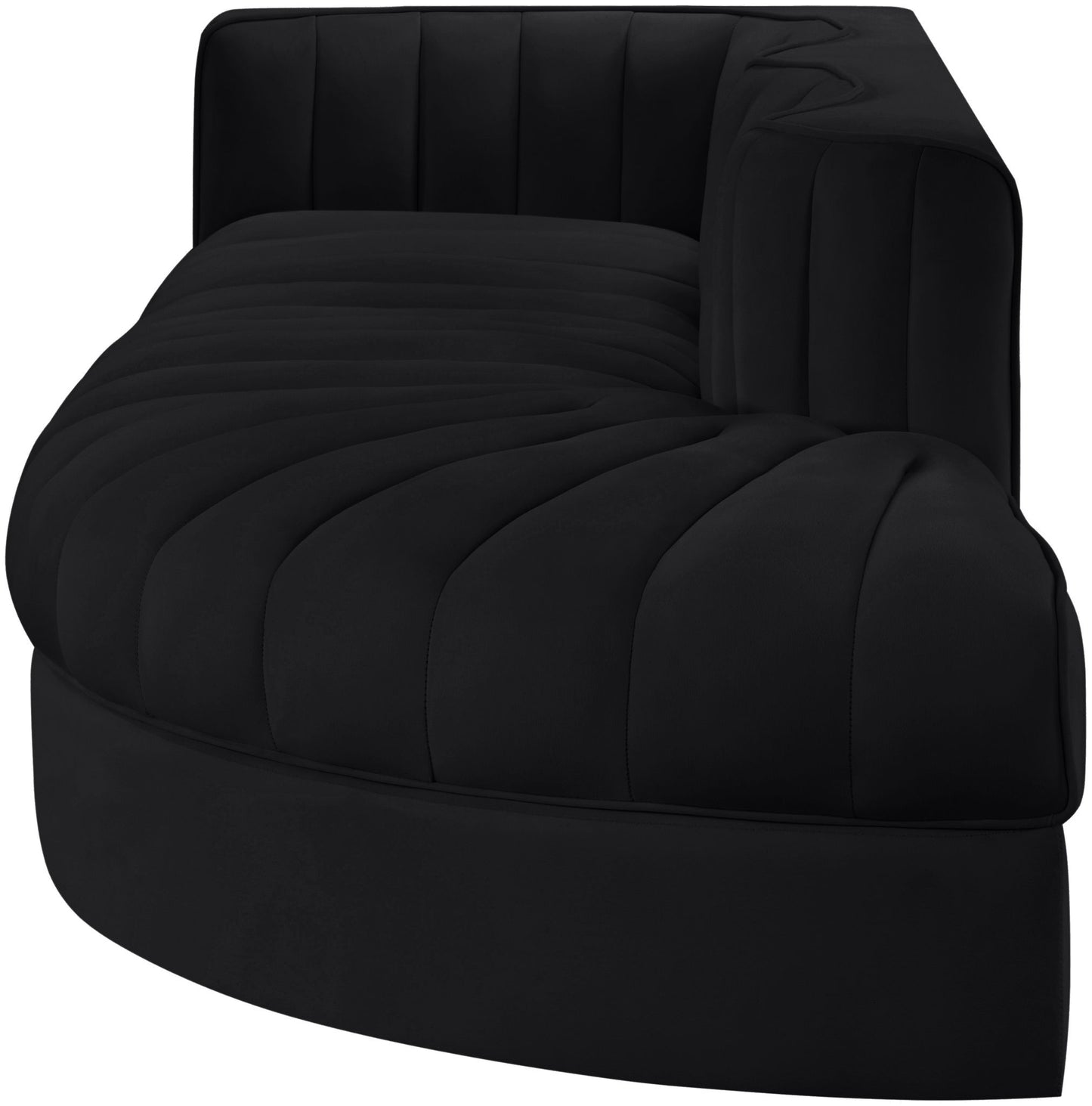 Rummi - Velvet Performance Fabric Upholstered 3 Piece Modular Sectional