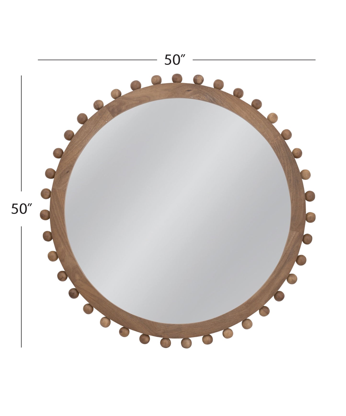 Renn - Round Wall Mirror - Brown