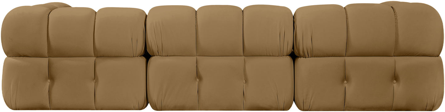 Orin - Velvet Performance Fabric Upholstered 3 Piece Modular Sofa