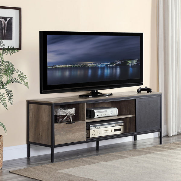 Nantan - 21" TV Stand - Rustic Oak & Black