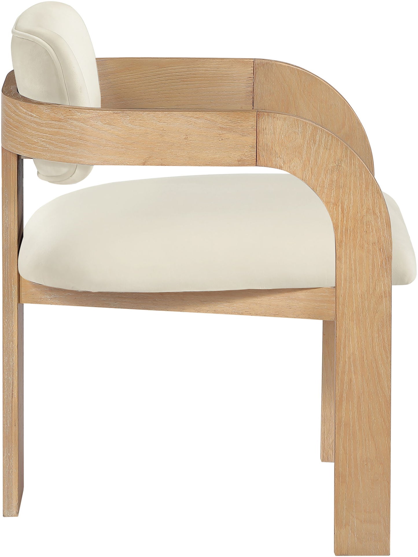 Cedra - Velvet Performance Fabric Upholstered Dining Chair (Set of 2) - Natural Frame