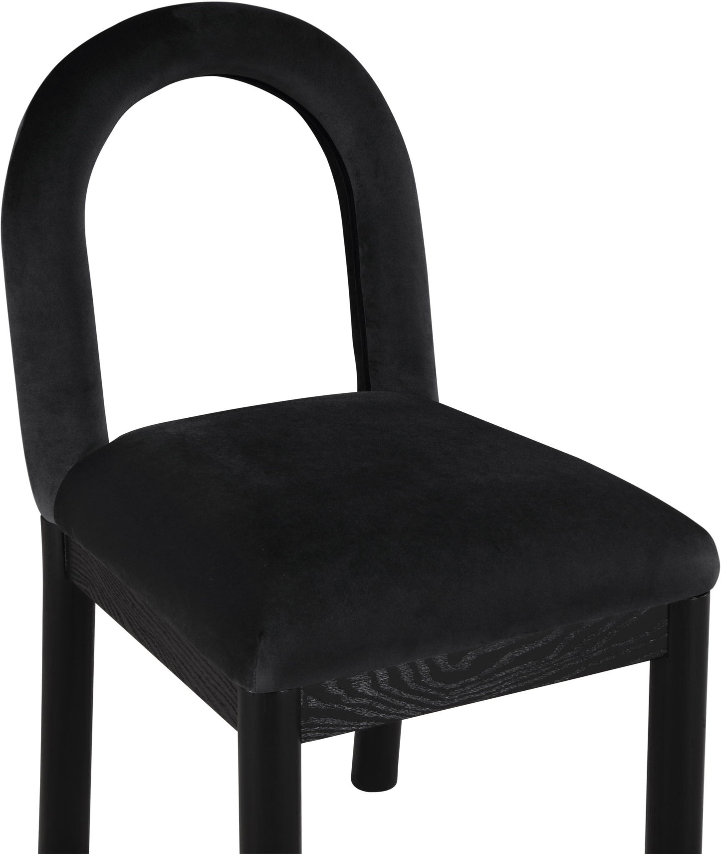 Conrad - Velvet Dining Chair With Black Legs