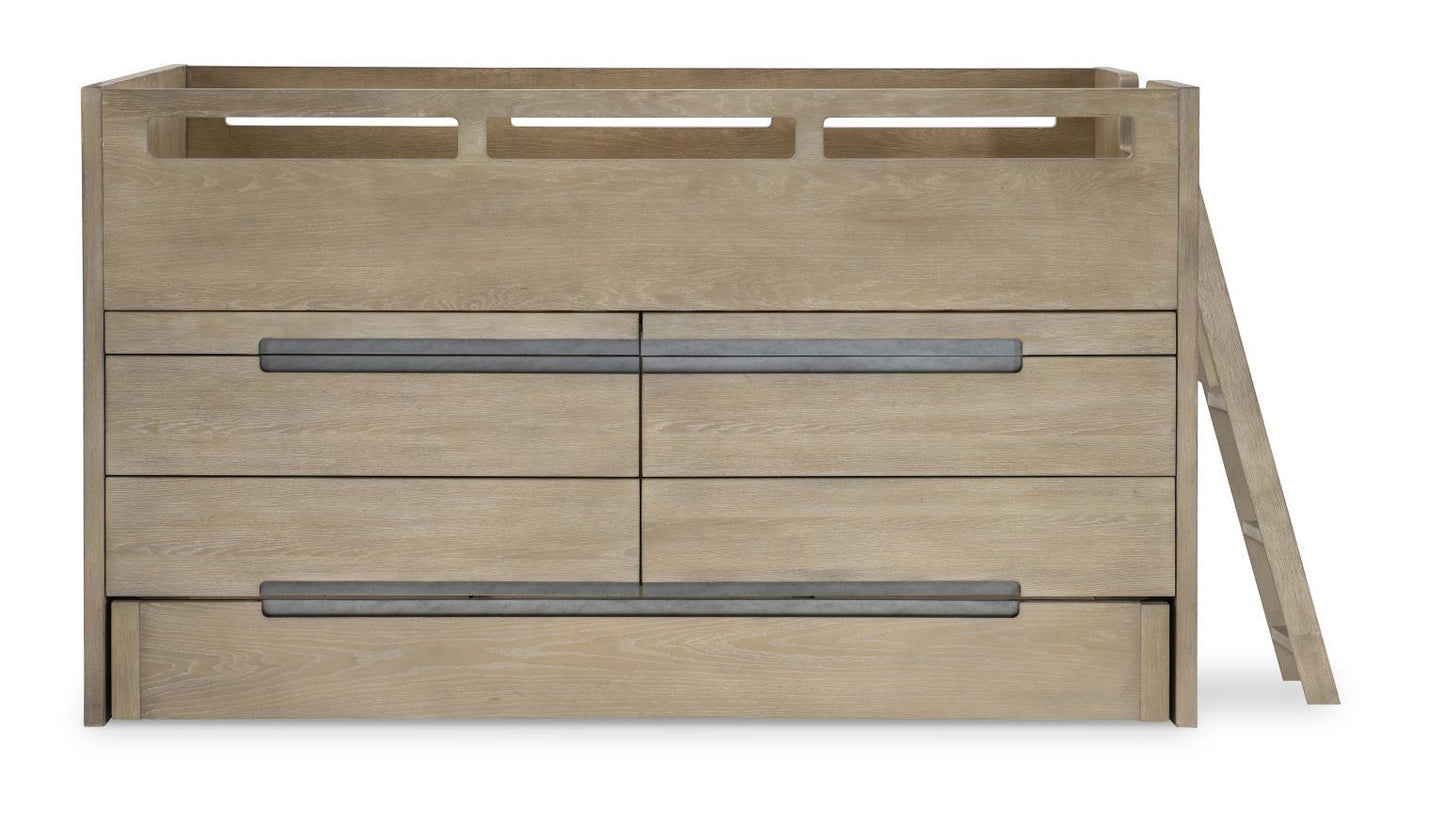 District - Complete Captains Bed - Weathered Oak