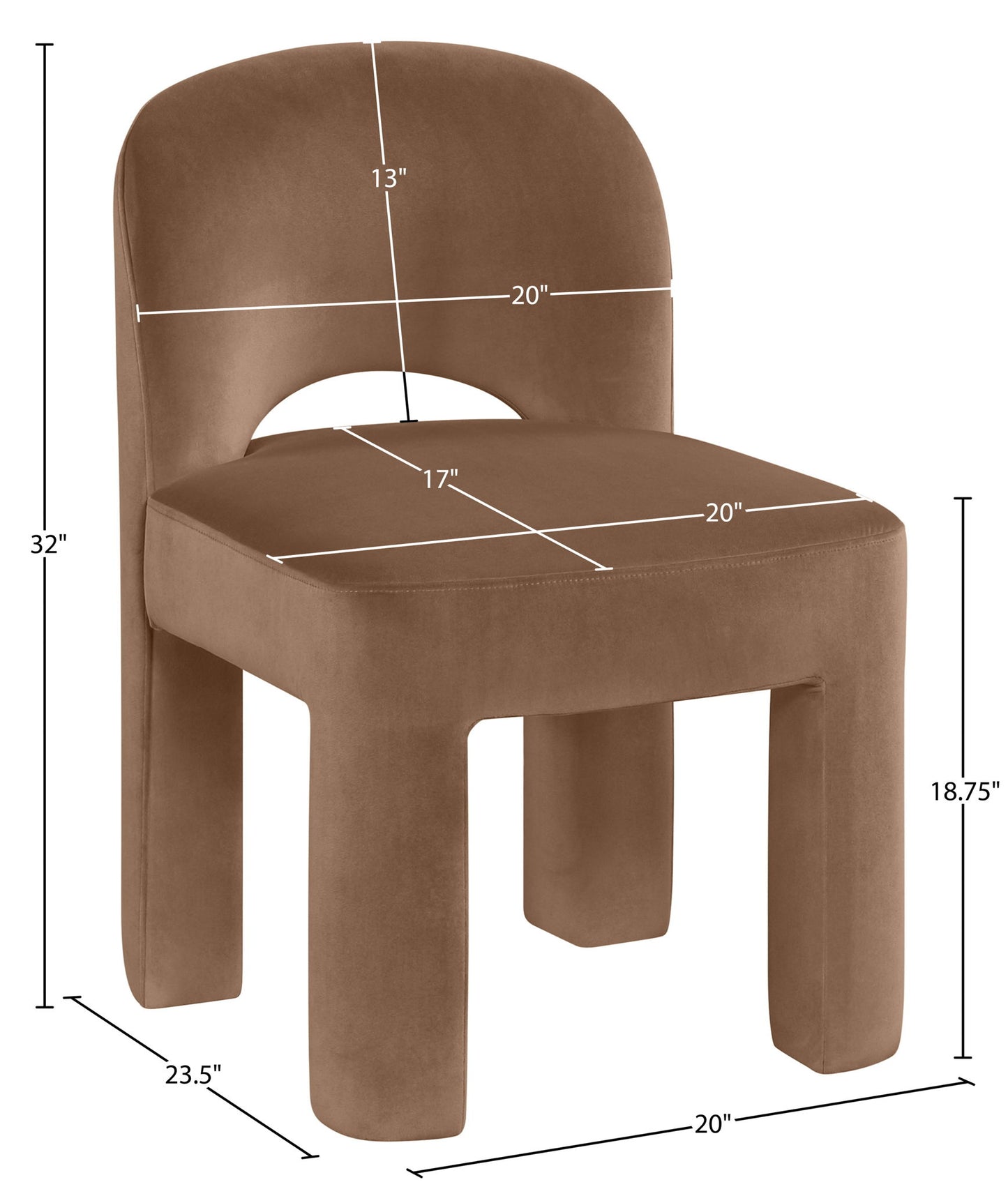 Celine - Velvet Performance Fabric Upholstered Dining Chair (Set of 2)