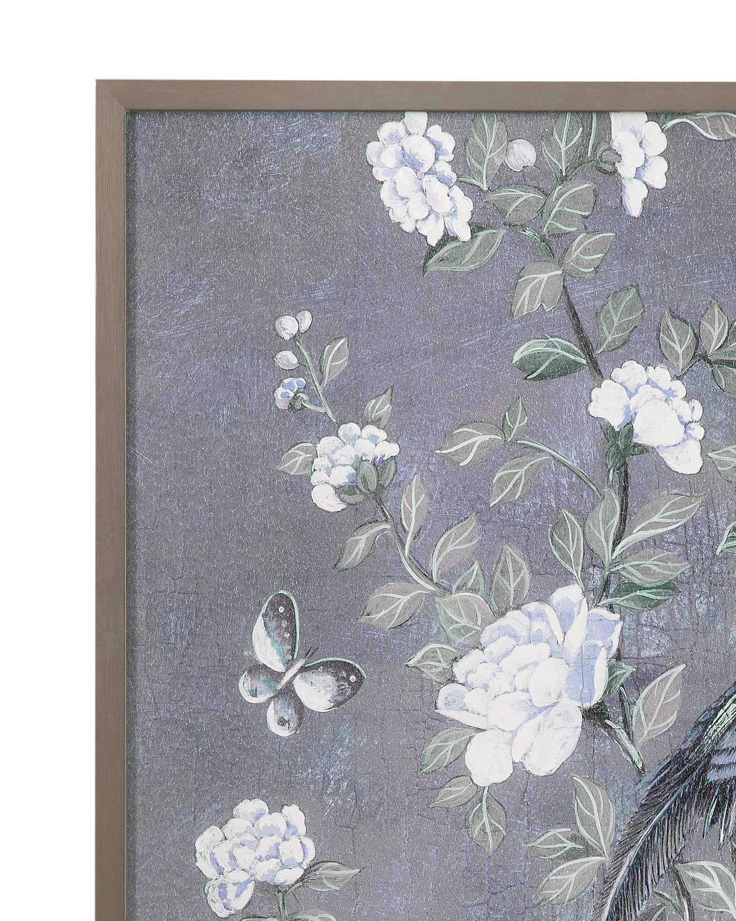 Birds & Blooms Framed Print (Set of 2) - Dark Gray