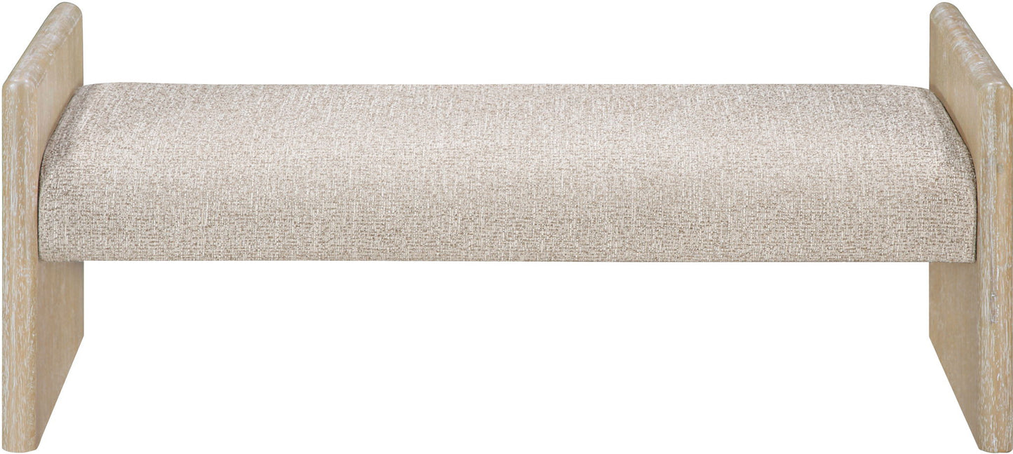 Hickory - Fabric Upholstered Bench - Natural Frame