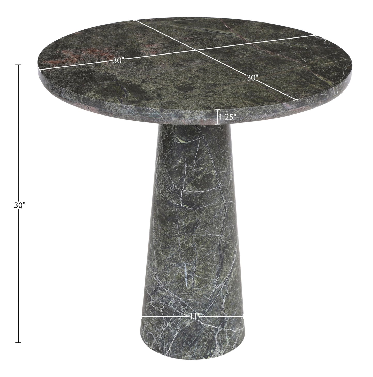 Fontelina - 30" Genuine Marble Bistro Dining Table