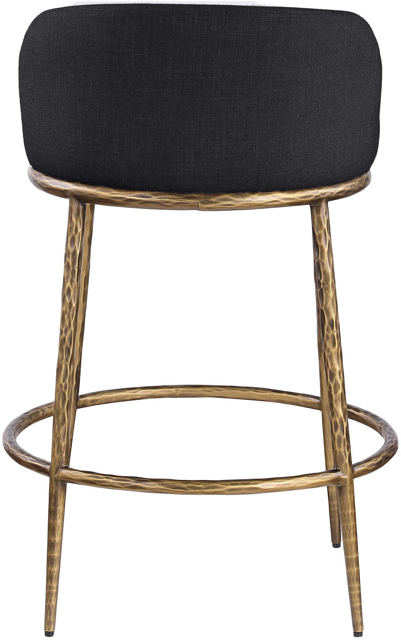 Ferro - Upholstered Counter Stool With Brushed Gold Base
