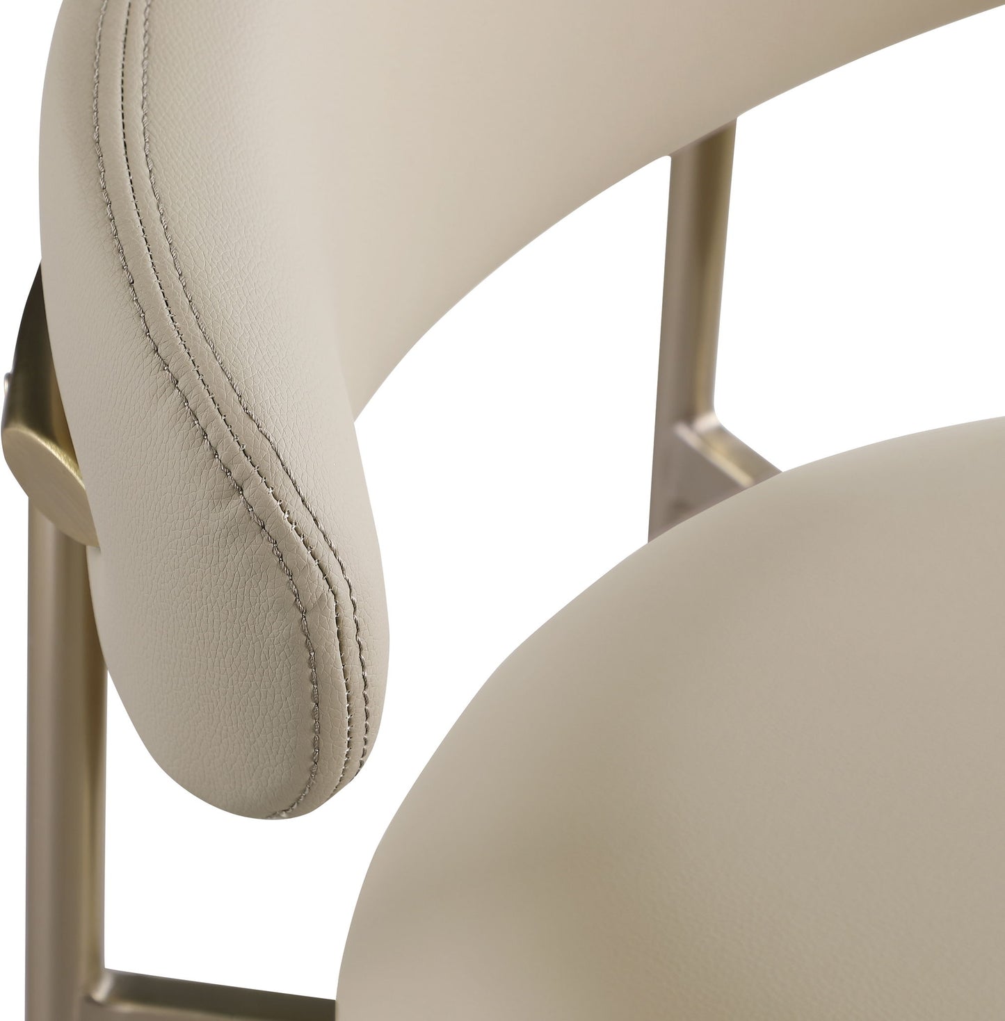 Lupita - Counter Stool With Brushed Gold Frame (Set of 2)