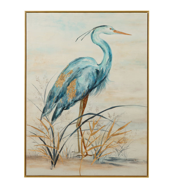 Marshlands Framed Canvas - Beige / Blue