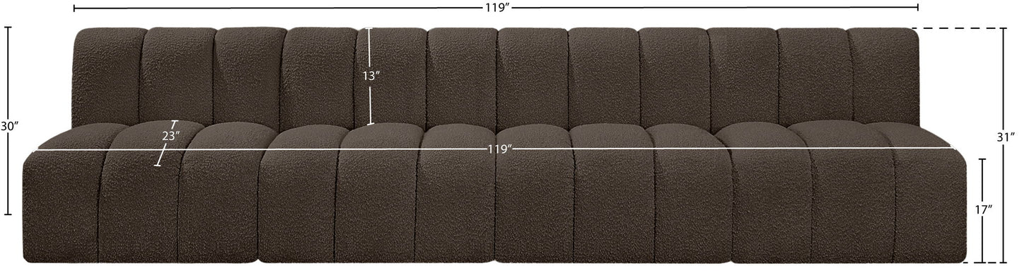 Arc - Boucle Fabric 4 Seats Modular Sofa