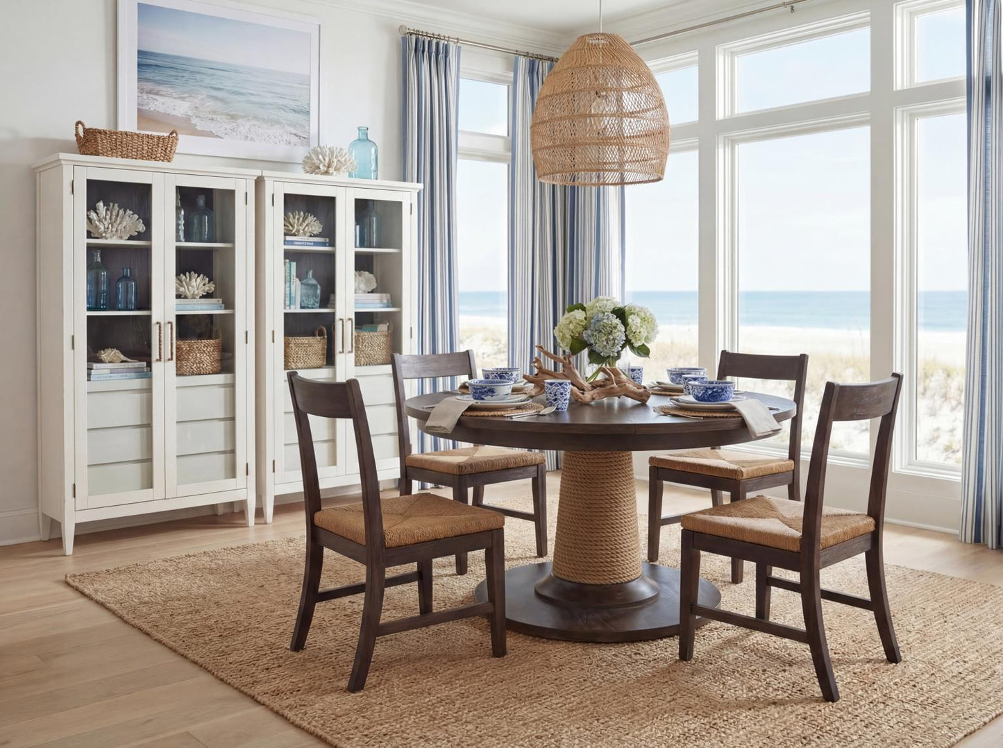 Reflections - Display Cabinet - Cashmere / Dark Roast