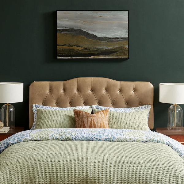 Annabel Faux Leather Queen Headboard - Full, Toast
