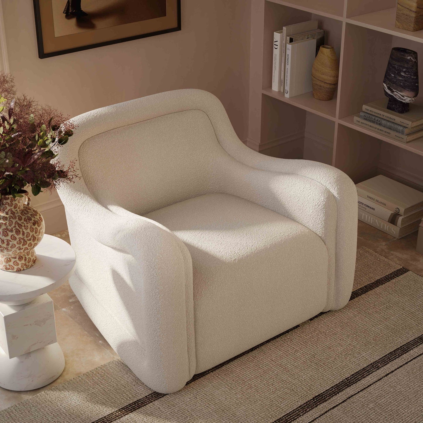 Charli - Boucle Swivel Chair