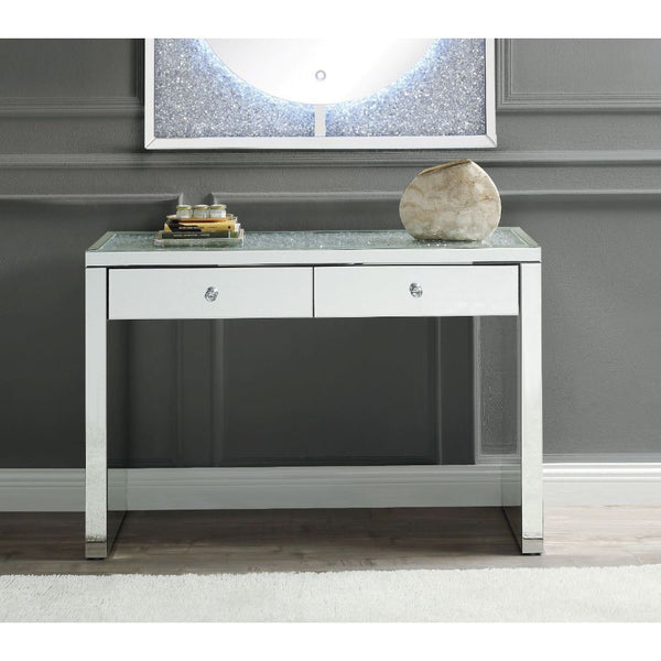 Noralie - 32"H Console Table - Mirrored & Faux Diamonds