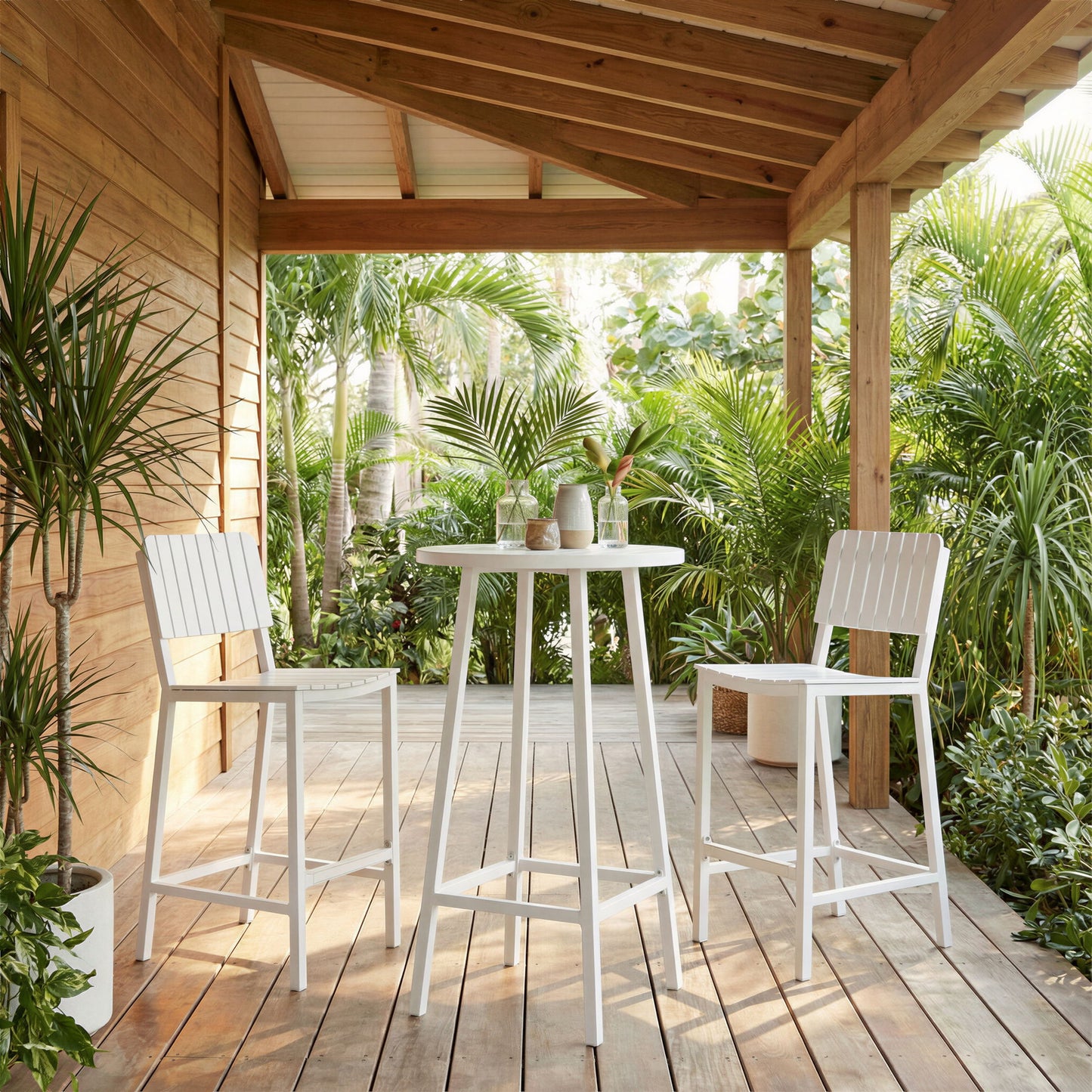 Ren - Outdoor Bar Table - White