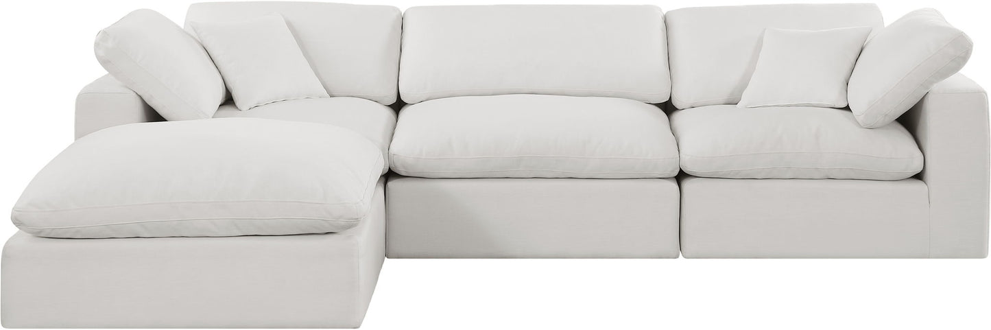 Comfy - 4 Piece Linen Fabric Modular Sectional With Chaise