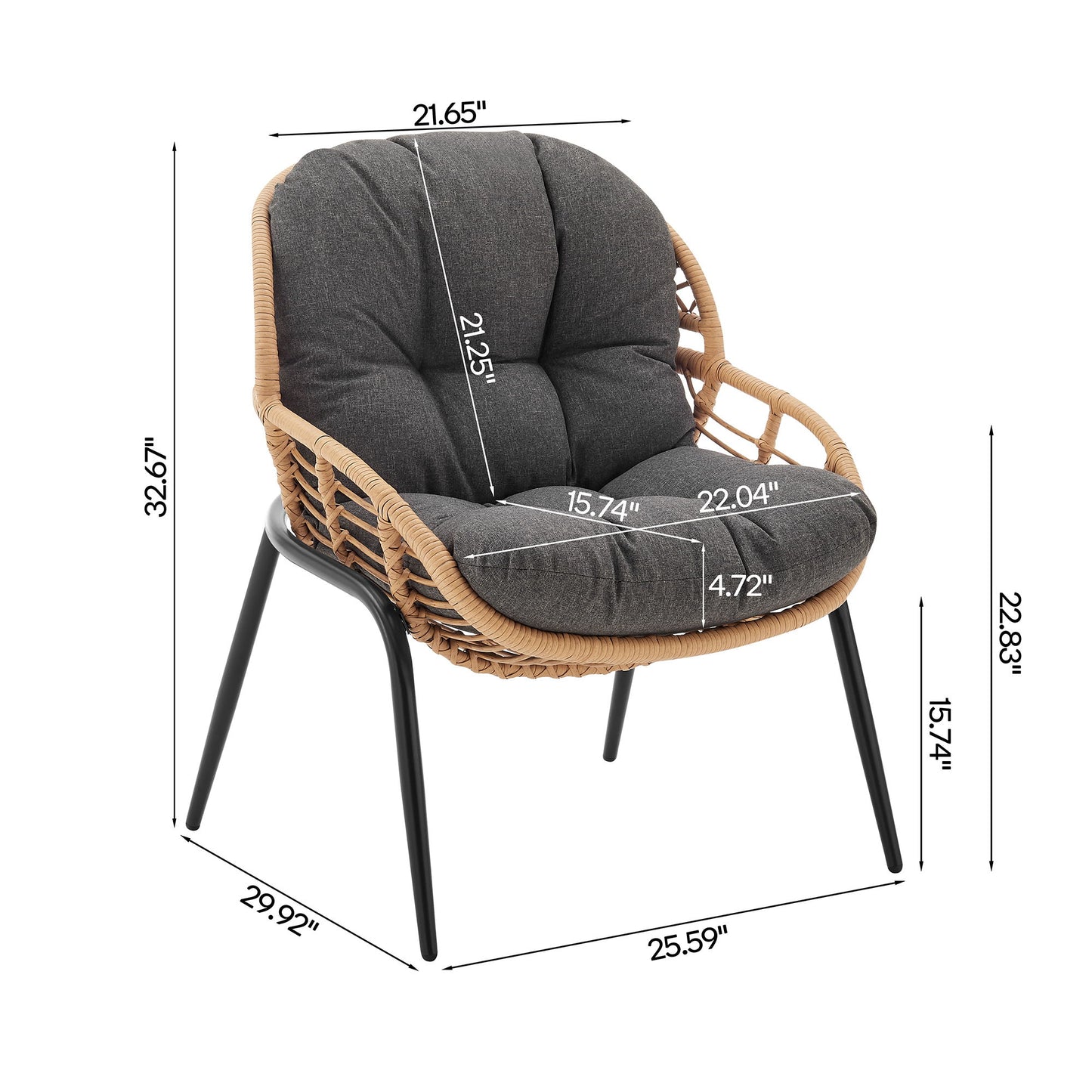 Manhattan Pine - 4-Piece Conversation Set