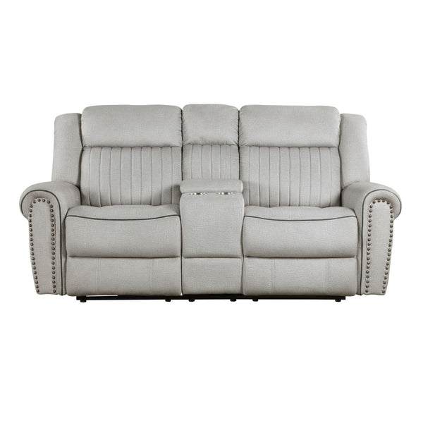 Brennen Power Double Reclining Love Seat with Center Console
