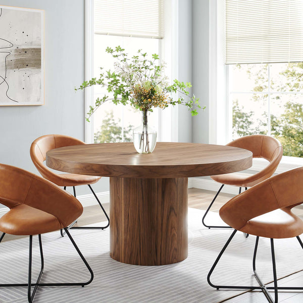 Gratify 60" Round Dining Table - Walnut
