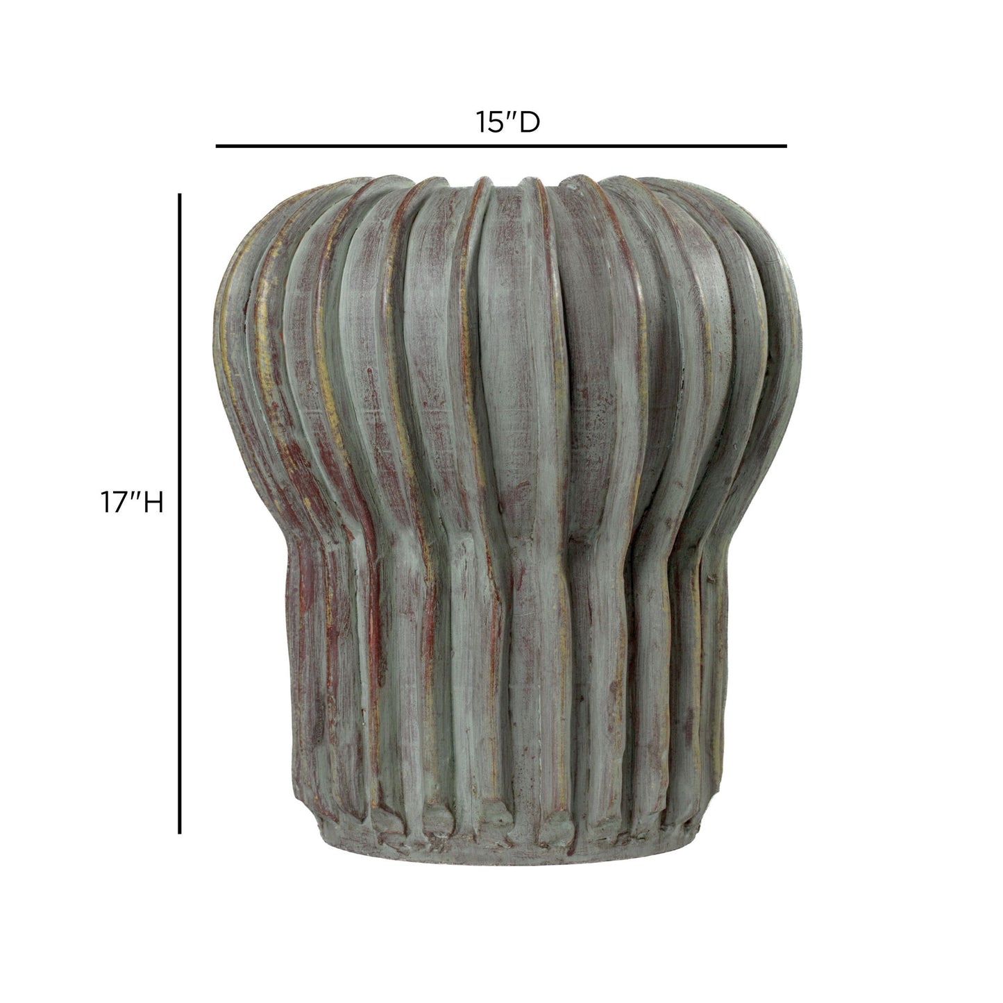 Visha - Terracotta Vase - Gray Green