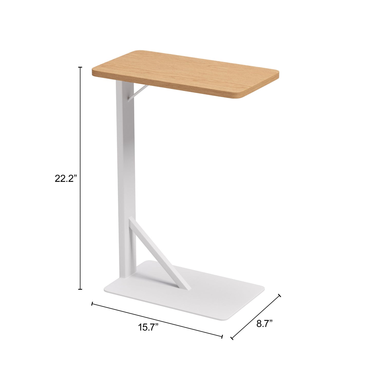 Pebble - Side Table - Light Brown / White