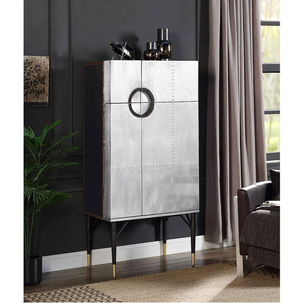 Yoela - Wine Cabinet - Leather & Aluminum