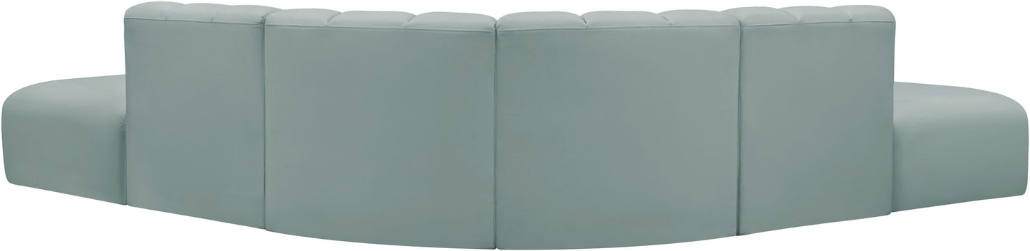 Arc - Faux Leather 6 Piece Corner Modular Sofa