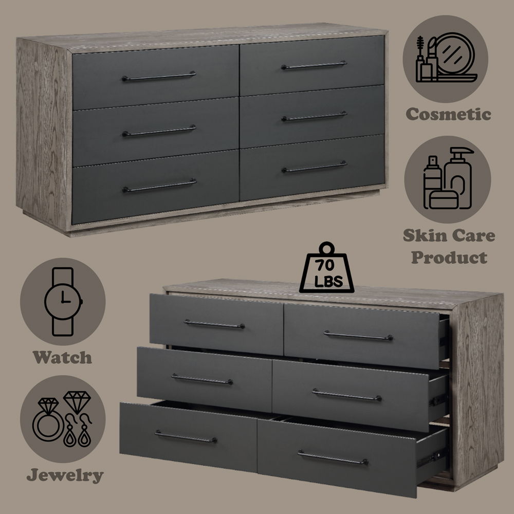 Estevon - Dresser - Gray Oak