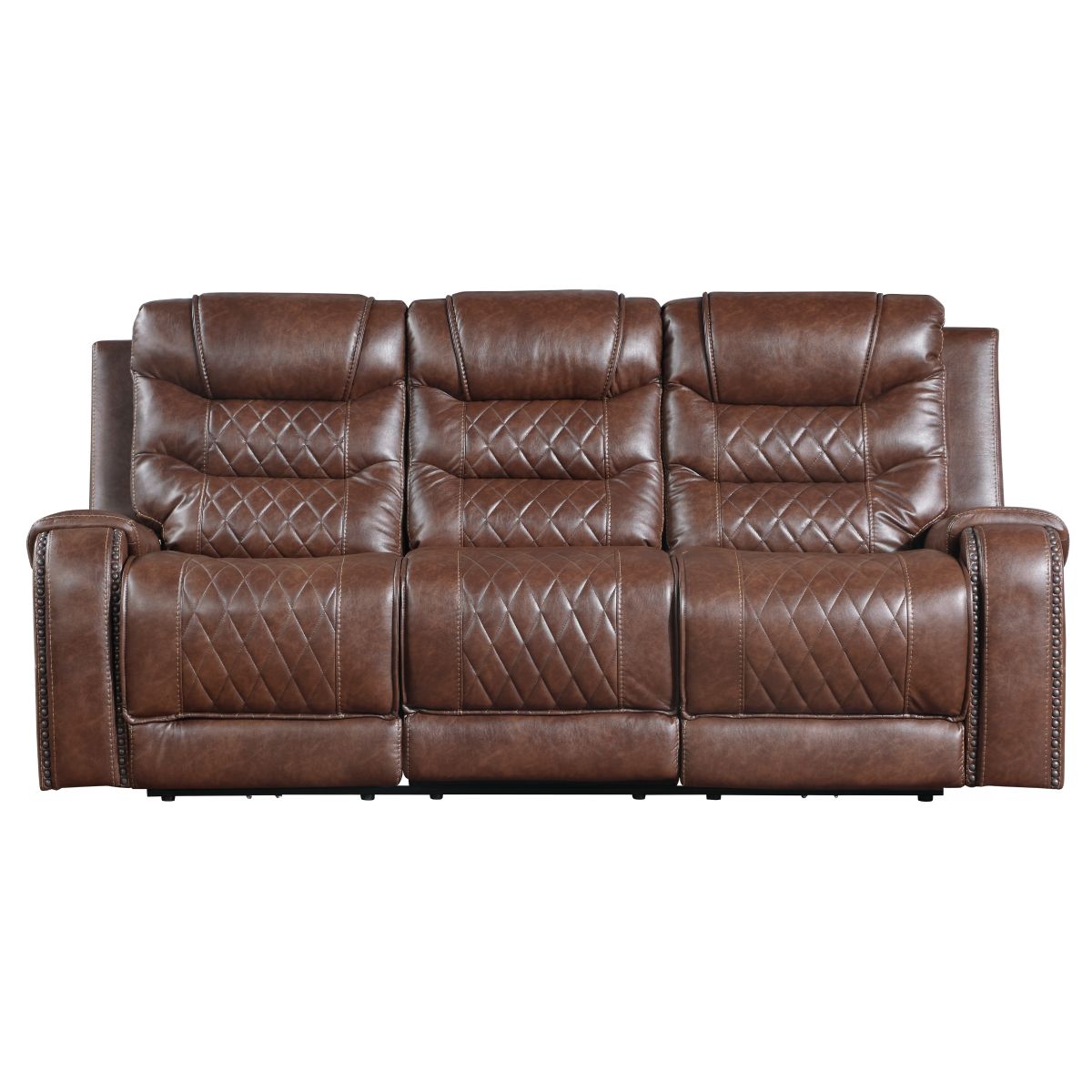 Putnam Power Double Reclining Sofa with Center Drop-Down Cup Holders, Receptacles and USB Ports