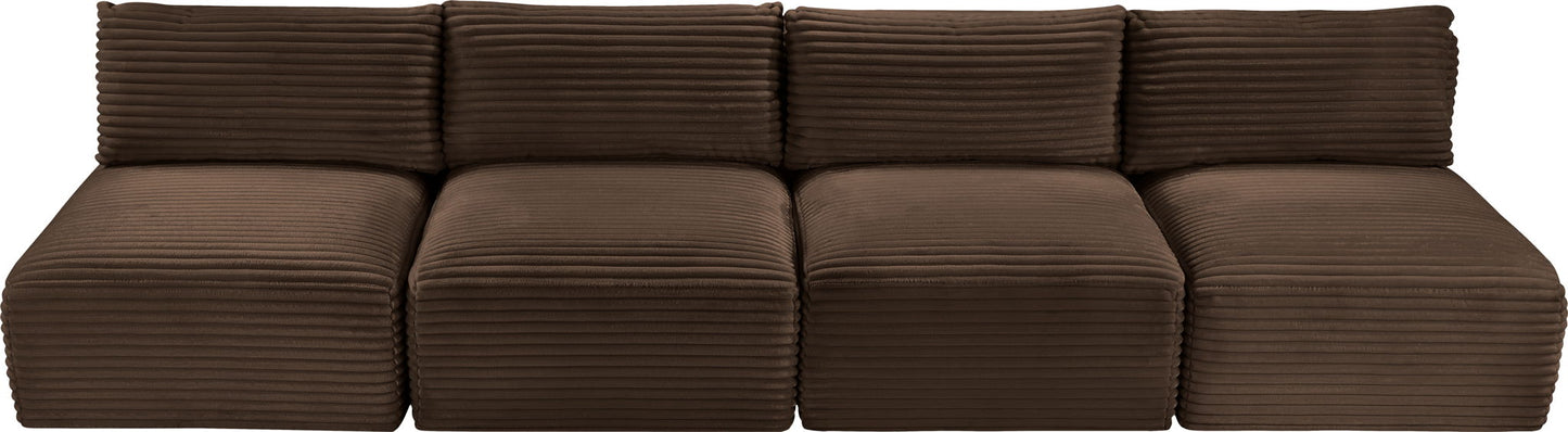 Shaggy - 4 Seat Modular Armless Sofa